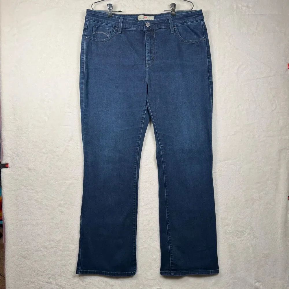 Levi's 512 Perfectly Shaping Bootcut Jeans Women's 20M Blue Stretch Denim 5 Pock